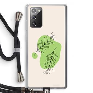 CaseCompany Beleaf in you: Samsung Galaxy Note 20 / Note 20 5G Transparant Hoesje met koord