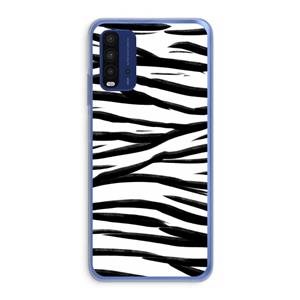 CaseCompany Zebra pattern: Xiaomi Redmi 9T Transparant Hoesje