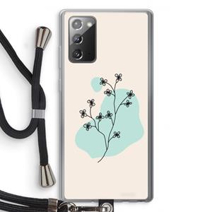 CaseCompany Love your petals: Samsung Galaxy Note 20 / Note 20 5G Transparant Hoesje met koord
