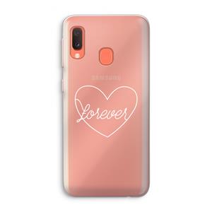 CaseCompany Forever heart pastel: Samsung Galaxy A20e Transparant Hoesje