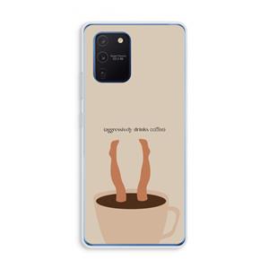 CaseCompany Aggressively drinks coffee: Samsung Galaxy Note 10 Lite Transparant Hoesje