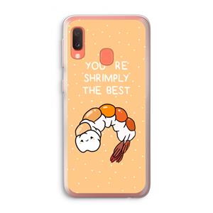 CaseCompany You're Shrimply The Best: Samsung Galaxy A20e Transparant Hoesje