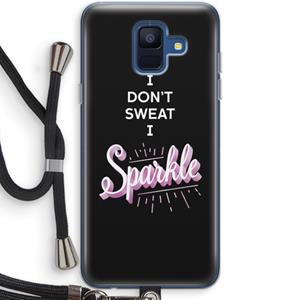 CaseCompany Sparkle quote: Samsung Galaxy A6 (2018) Transparant Hoesje met koord