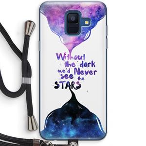 CaseCompany Stars quote: Samsung Galaxy A6 (2018) Transparant Hoesje met koord