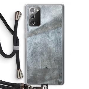 CaseCompany Grey Stone: Samsung Galaxy Note 20 / Note 20 5G Transparant Hoesje met koord