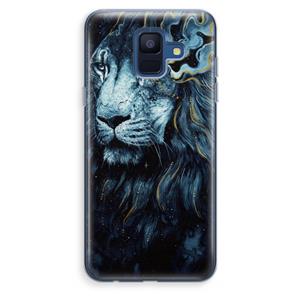CaseCompany Darkness Lion: Samsung Galaxy A6 (2018) Transparant Hoesje