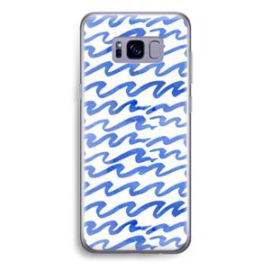 CaseCompany Blauwe golven: Samsung Galaxy S8 Plus Transparant Hoesje
