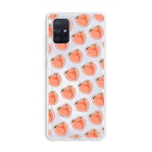 CaseCompany Just peachy: Galaxy A71 Transparant Hoesje