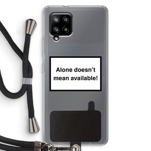 CaseCompany Alone: Samsung Galaxy A42 5G Transparant Hoesje met koord