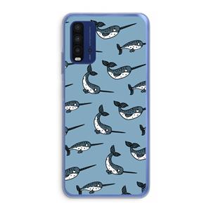 CaseCompany Narwhal: Xiaomi Redmi 9T Transparant Hoesje