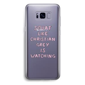 CaseCompany Christian Grey: Samsung Galaxy S8 Plus Transparant Hoesje
