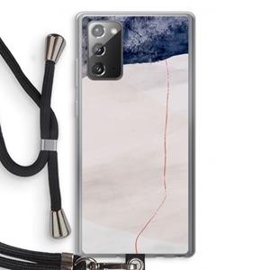 CaseCompany Stone White: Samsung Galaxy Note 20 / Note 20 5G Transparant Hoesje met koord