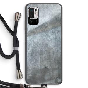CaseCompany Grey Stone: Xiaomi Redmi Note 10 5G Transparant Hoesje met koord