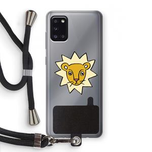 CaseCompany Kleine leeuw: Samsung Galaxy A31 Transparant Hoesje met koord