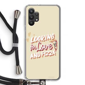 CaseCompany Pizza is the answer: Samsung Galaxy A32 5G Transparant Hoesje met koord