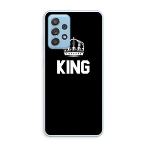 CaseCompany King zwart: Samsung Galaxy A73 Transparant Hoesje