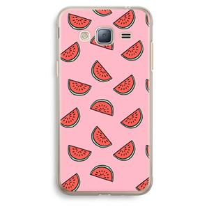 CaseCompany Watermeloen: Samsung Galaxy J3 (2016) Transparant Hoesje