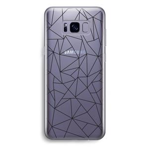CaseCompany Geometrische lijnen zwart: Samsung Galaxy S8 Plus Transparant Hoesje