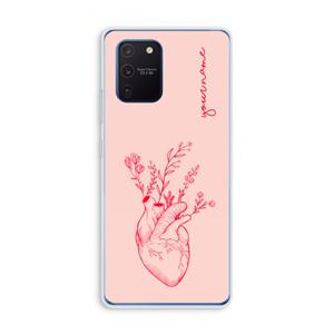 CaseCompany Blooming Heart: Samsung Galaxy Note 10 Lite Transparant Hoesje