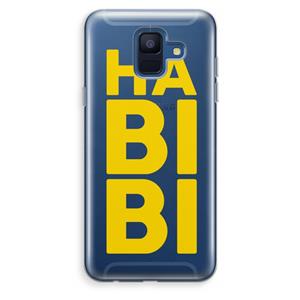 CaseCompany Habibi Blue: Samsung Galaxy A6 (2018) Transparant Hoesje