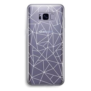 CaseCompany Geometrische lijnen wit: Samsung Galaxy S8 Plus Transparant Hoesje