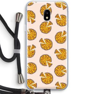 CaseCompany You Had Me At Pizza: Samsung Galaxy J3 (2017) Transparant Hoesje met koord