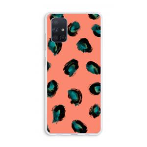 CaseCompany Pink Cheetah: Galaxy A71 Transparant Hoesje