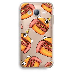 CaseCompany Hamburger: Samsung Galaxy J3 (2016) Transparant Hoesje