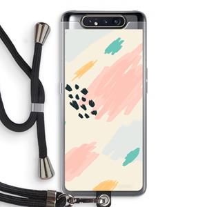 CaseCompany Sunday Chillings: Samsung Galaxy A80 Transparant Hoesje met koord