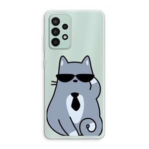 CaseCompany Cool cat: Samsung Galaxy A52s 5G Transparant Hoesje