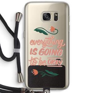 CaseCompany Optimistic flower girl: Samsung Galaxy S7 Transparant Hoesje met koord