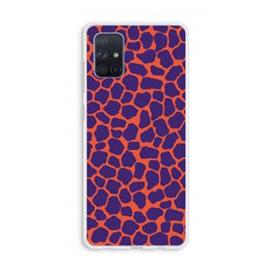 CaseCompany Purple Giraffe: Galaxy A71 Transparant Hoesje