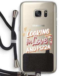 CaseCompany Pizza is the answer: Samsung Galaxy S7 Transparant Hoesje met koord