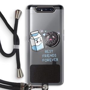 CaseCompany Best Friend Forever: Samsung Galaxy A80 Transparant Hoesje met koord