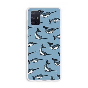 CaseCompany Narwhal: Galaxy A71 Transparant Hoesje