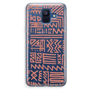 CaseCompany Marrakech Pink: Samsung Galaxy A6 (2018) Transparant Hoesje