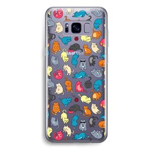 CaseCompany Kleurrijke katten: Samsung Galaxy S8 Plus Transparant Hoesje