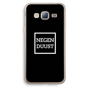 CaseCompany Negenduust black: Samsung Galaxy J3 (2016) Transparant Hoesje
