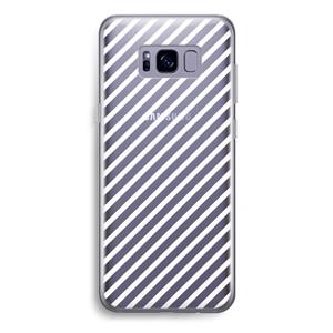 CaseCompany Strepen zwart-wit: Samsung Galaxy S8 Plus Transparant Hoesje