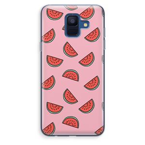 CaseCompany Watermeloen: Samsung Galaxy A6 (2018) Transparant Hoesje