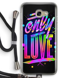 CaseCompany Only Love: Samsung Galaxy A5 (2017) Transparant Hoesje met koord
