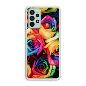 CaseCompany Neon bloemen: Samsung Galaxy A52s 5G Transparant Hoesje