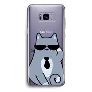 CaseCompany Cool cat: Samsung Galaxy S8 Plus Transparant Hoesje