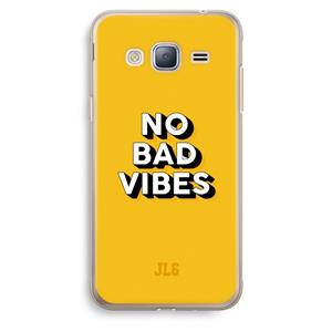 CaseCompany No Bad Vibes: Samsung Galaxy J3 (2016) Transparant Hoesje