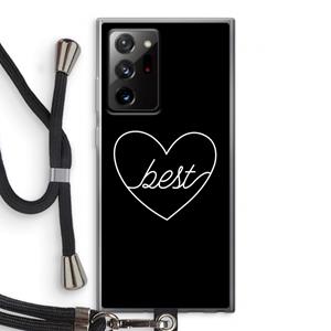 CaseCompany Best heart black: Samsung Galaxy Note 20 Ultra / Note 20 Ultra 5G Transparant Hoesje met koord