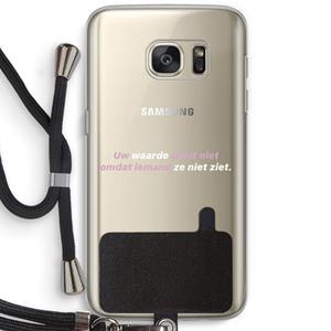 CaseCompany uw waarde daalt niet: Samsung Galaxy S7 Transparant Hoesje met koord