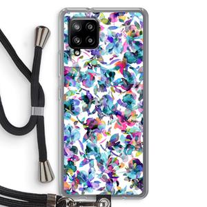 CaseCompany Hibiscus Flowers: Samsung Galaxy A42 5G Transparant Hoesje met koord