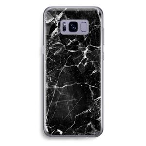 CaseCompany Zwart Marmer 2: Samsung Galaxy S8 Plus Transparant Hoesje