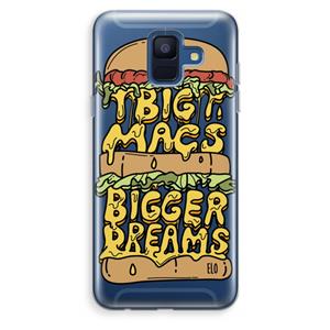 CaseCompany Big Macs Bigger Dreams: Samsung Galaxy A6 (2018) Transparant Hoesje