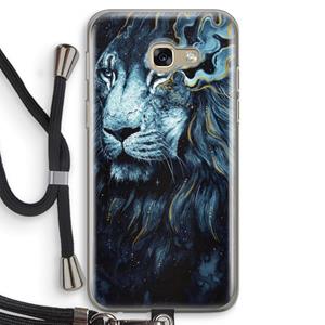 CaseCompany Darkness Lion: Samsung Galaxy A5 (2017) Transparant Hoesje met koord